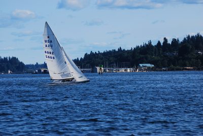 Catherine and Terri head out from West Bay Marina to...